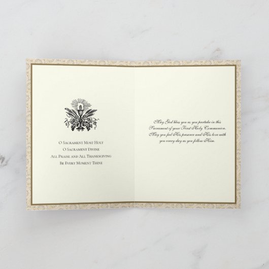ガールズファースト聖体拝領イエス祈りの言葉 カード (内部)