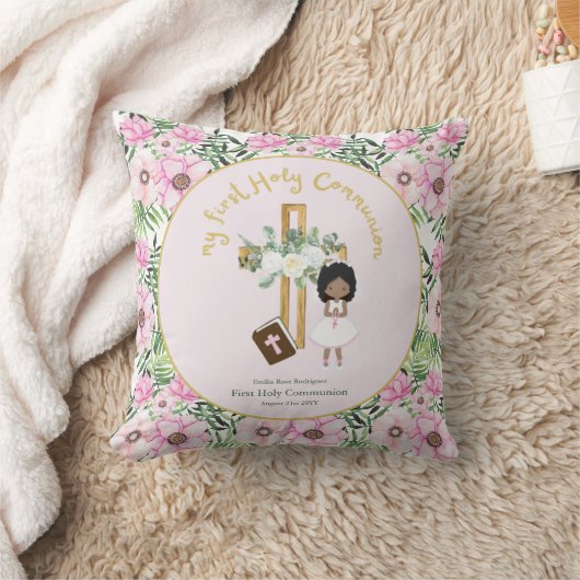 ガールズファースト聖体拝領フローラクロスカリカチュア クッション (ブランケット)