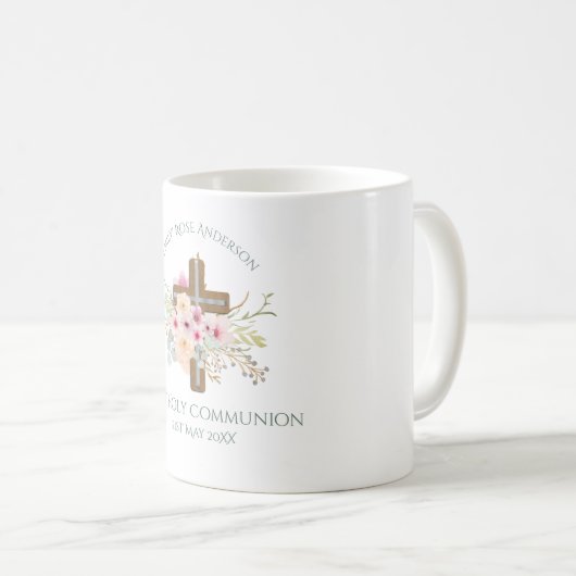 ガールズファースト聖餐式フローラクロスカスタマイズ コーヒーマグカップ (正面右)