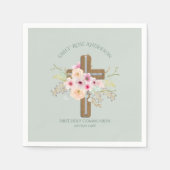 ガールズファースト聖餐式フローラクロスカスタマイズ スタンダードカクテルナプキン (正面)