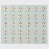 ガールズファースト聖餐式フローラクロスカスタマイズ ラッピングペーパー (フラット)