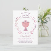 ガールズファースト聖餐式招待状カード 招待状 (スタンド正面)