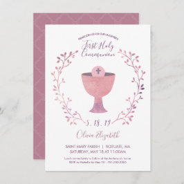 ガールズファースト聖餐式招待状カード 招待状