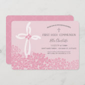 ガールズファースト聖餐式招待状,フローラ 招待状 (正面/裏面)