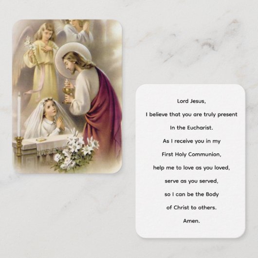 ガールズファースト聖餐式祈りの言葉カード 名刺 (正面/裏面)