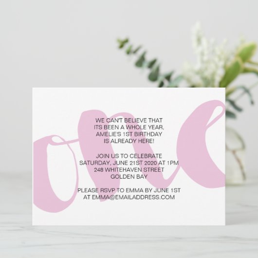 ガールズファースト誕生日パーティーへの招待 招待状 (スタンド正面)