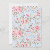 ガールズファースト誕生日招待状シャビーシック 招待状 (裏面)