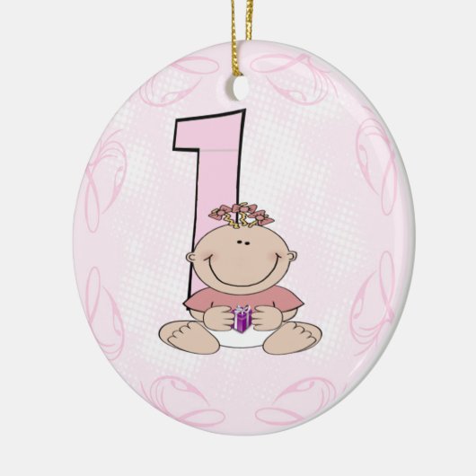 ガールズファースト誕生日 セラミックオーナメント (左)