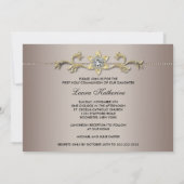 ガールズファースト金ゴールド聖餐式招待状 招待状 (裏面)