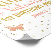 ガールズファースト・ワンダーフル誕生日パーティー蝶 ポスター (角)