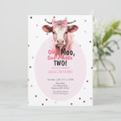 ガールズファームアニマルカウセカンド誕生日招待状 招待状 (スタンド正面)