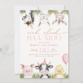 ガールズファームバースデーパーティ招待状 招待状 (正面)