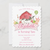 ガールズファーム誕生日パーティーへの招待 招待状 (正面)