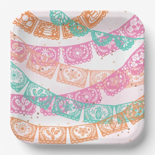 ガールズフィエスタバースデーパーティープレート ペーパープレート (正面)