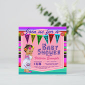 ガールズフィエスタベビーシャワー招待状 招待状 (スタンド正面)