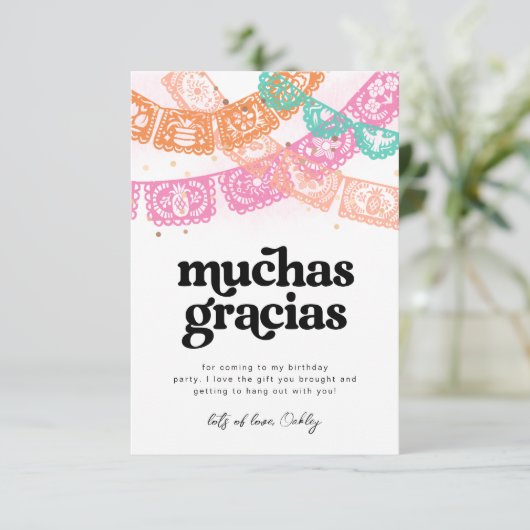 ガールズフィエスタ誕生日サンキューカード サンキューカード (スタンド正面)