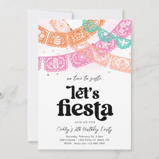 ガールズフィエスタ誕生日招待状 招待状 (正面)