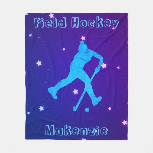 ガールズフィールドホッケーパーソナライズされたフリースブランケット フリースブランケット (正面)