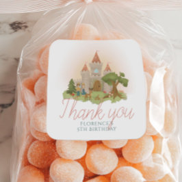 ガールズフェアユタリーキャッスル子供の誕生日の好意 ラウンドシール