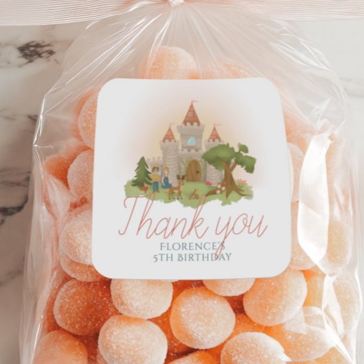 ガールズフェアユタリーキャッスル子供の誕生日の好意 ラウンドシール