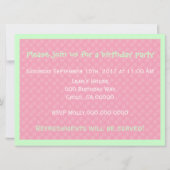 ガールズフェアリーと子猫バースデーパーティー招待状 招待状 (裏面)