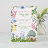 ガールズフェアリーファースト誕生日妖精と花 招待状 (スタンド正面)