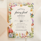 ガールズフェアリーファースト誕生日1st誕生日 招待状