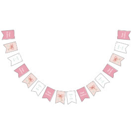 ガールズフェアリーマッシュルームハウスリボンツインズ誕生日 バンティングフラッグ