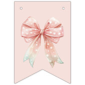 ガールズフェアリーマッシュルームハウスリボンツインズ誕生日 バンティングフラッグ (第2の旗)