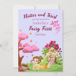 ガールズフェアリー最初のおとぎ話キノコ蝶 招待状