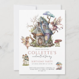 ガールズフェアリー誕生日パーティー 招待状