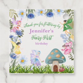 ガールズフェアリー誕生日妖精と花任意の年齢 フェイバータグ