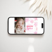 ガールズフォトウィンター誕生日招待状 招待状