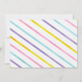 ガールズフォトウォーターカラーユニコーン誕生日招待状 招待状 (裏面)