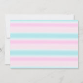 ガールズフォトピンクボウユニコーン誕生日招待状 招待状 (裏面)