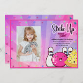 ガールズフォトボーリング絞り染めパーティー 招待状 (正面/裏面)