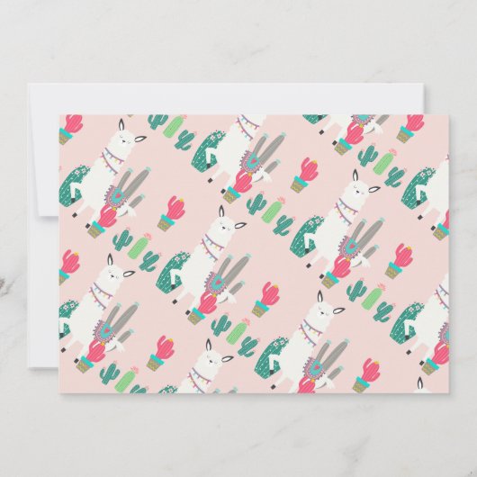 ガールズフォトラマおもしろい誕生日招待状 招待状 (裏面)