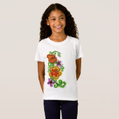 ガールズフラワーシャツ Tシャツ (正面フル)