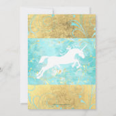 ガールズフラワーユニコーン誕生日パーティーへの招待 招待状 (裏面)