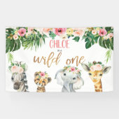 ガールズフローラブロージサファリワイルドワン誕生日 横断幕 (横)