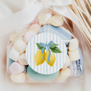 ガールズブルーお洒落ボウレモンアマルフィ誕生日 ラウンドシール