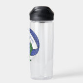 ガールズブルーグリーンバレーボールチームカラー ウォーターボトル (背面)