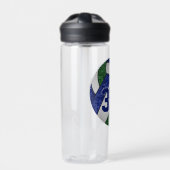 ガールズブルーグリーンバレーボールチームカラー ウォーターボトル (正面)