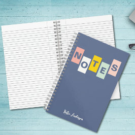 ガールズブルーモノグラムのフルネームノート ノートブック