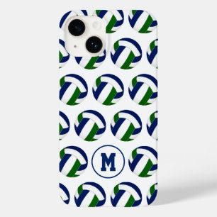 ガールズブルー緑バレーボールパターン Case-Mate iPhone 14ケース
