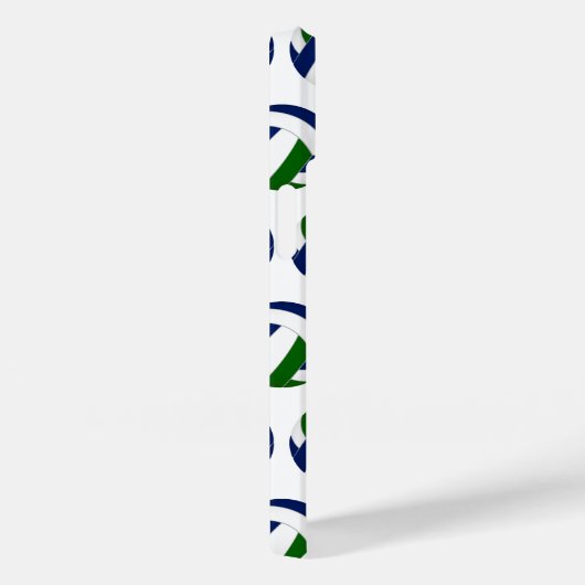 ガールズブルー緑バレーボールパターン Case-Mate iPhoneケース (裏面 / 右)