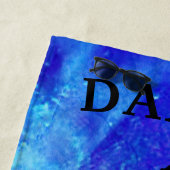 ガールズブルー銀河系ダンスビーチタオル名付き ビーチタオル (インサイチュ)