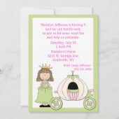 ガールズプリンセス&コーチバースデーパーティーの招待状 招待状 (正面)