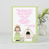 ガールズプリンセス&コーチバースデーパーティーの招待状 招待状 (スタンド正面)