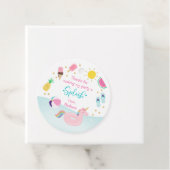 ガールズプールパーティー誕生日サンキュー フェイバータグ (インサイチュ)